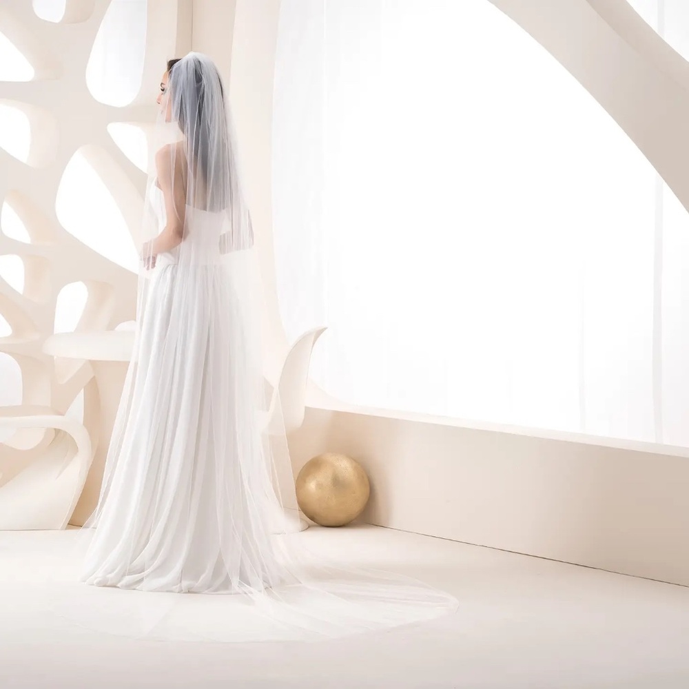 NWT Long White Bridal Veil 8.2ft